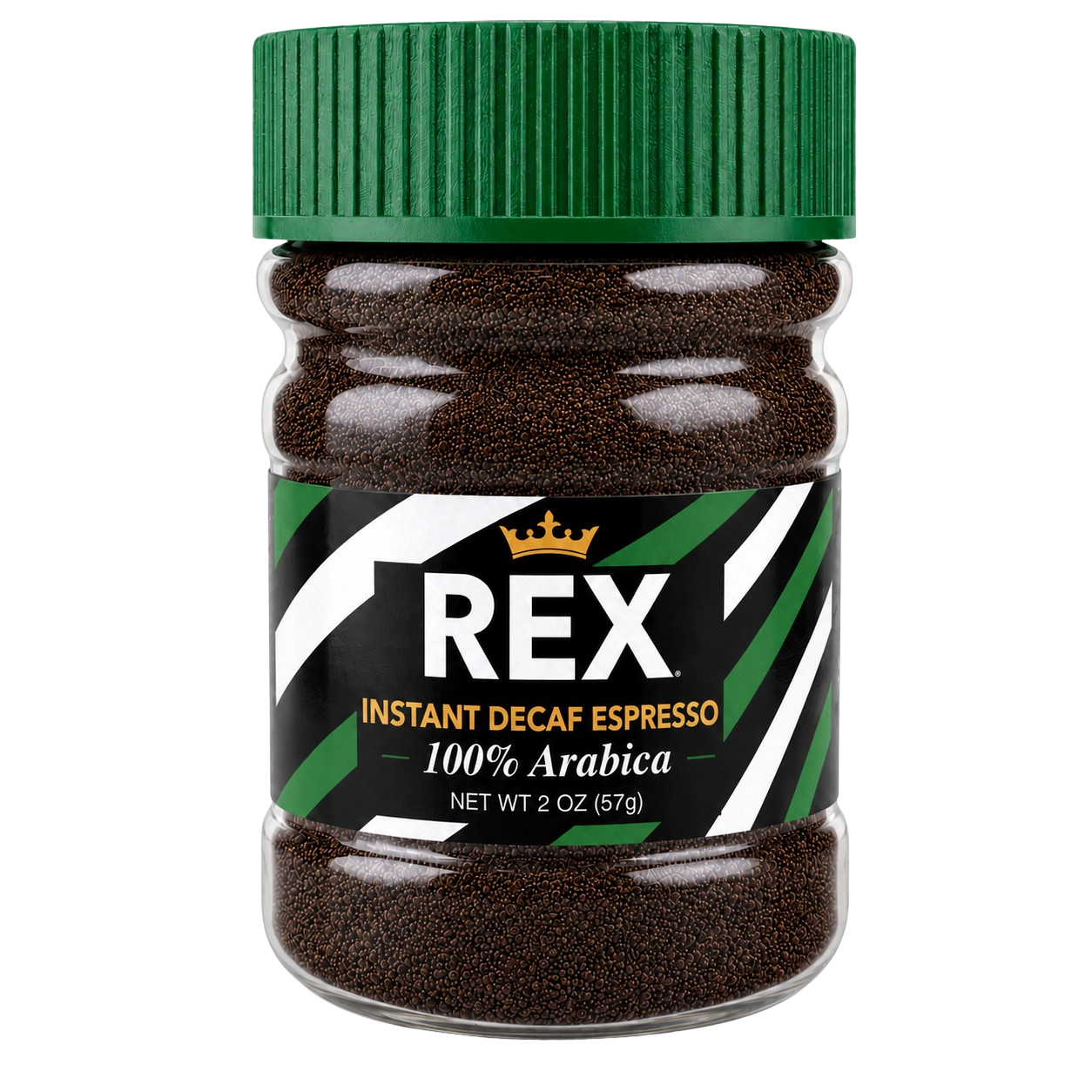 Rex Instant Espresso Decaf Coffee 100% Arabica 2 oz jar